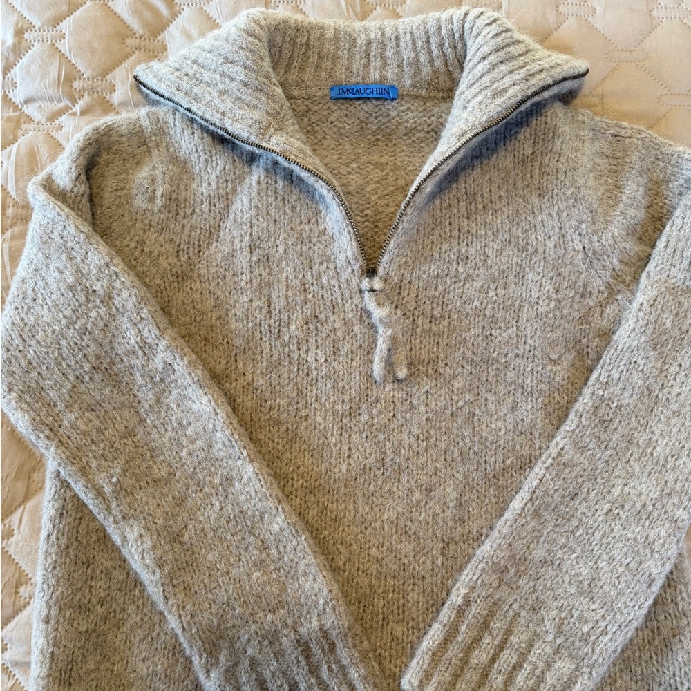J. McLaughlin women’s alpaca quarter Zip Sweater